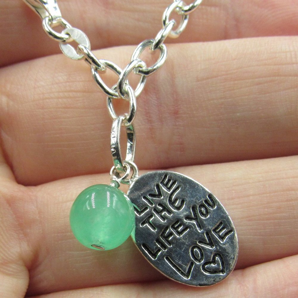 7" Sterling Silver Live The Life You Love Bracelet
